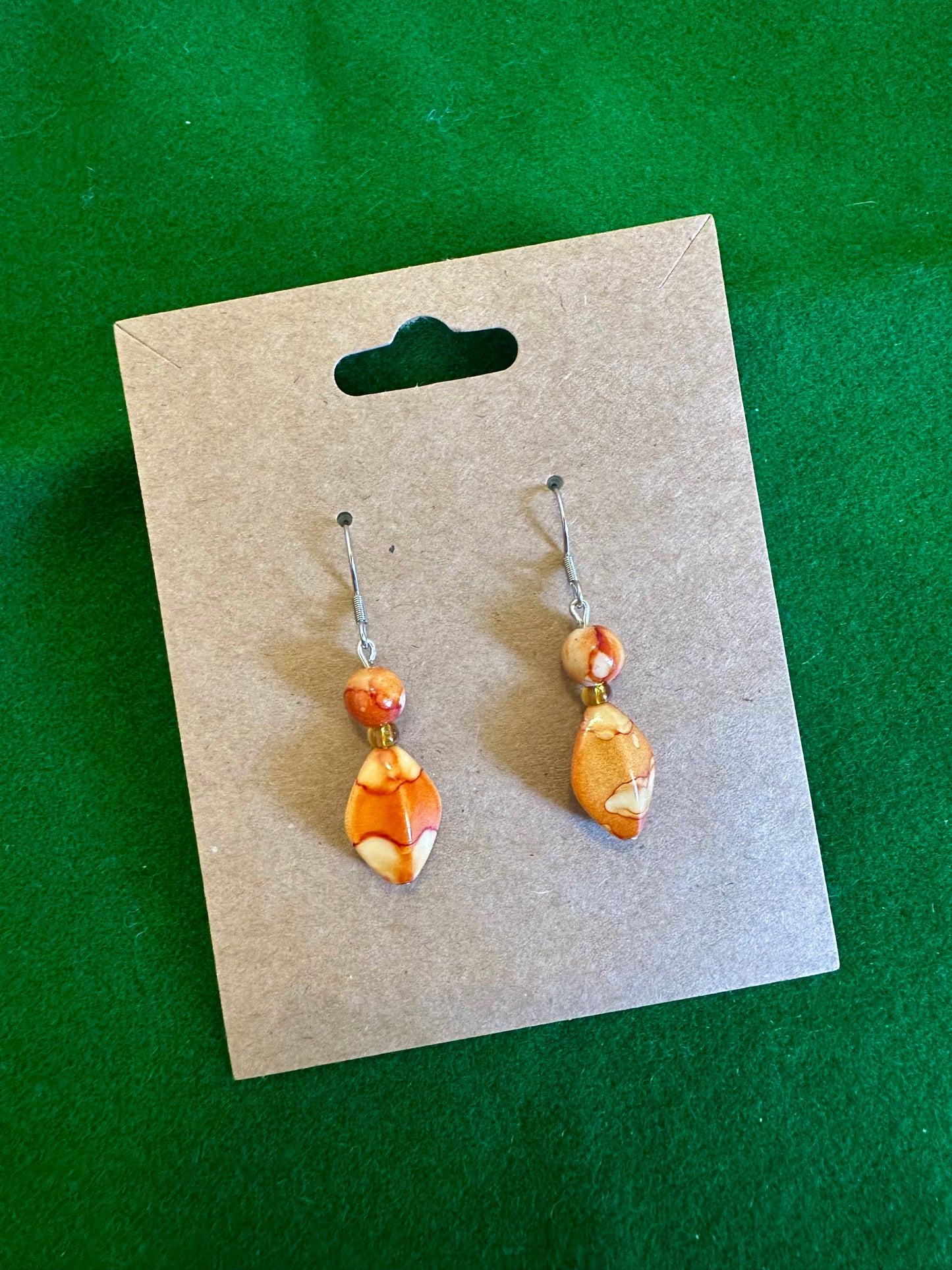 Orange Drop Earrings