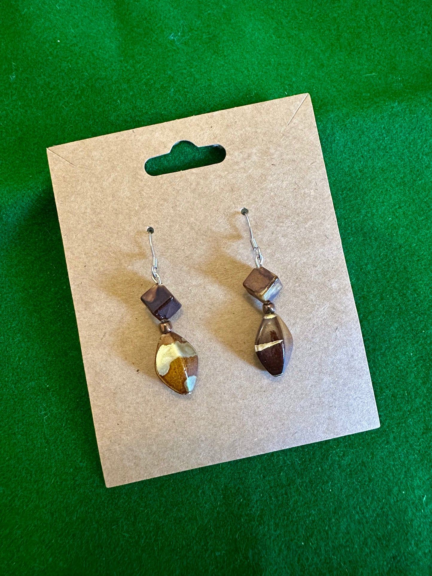 Brown and Gold Earrings