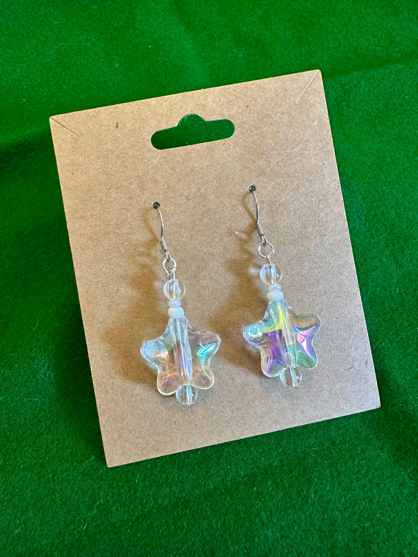 Iridescent Star Earrings