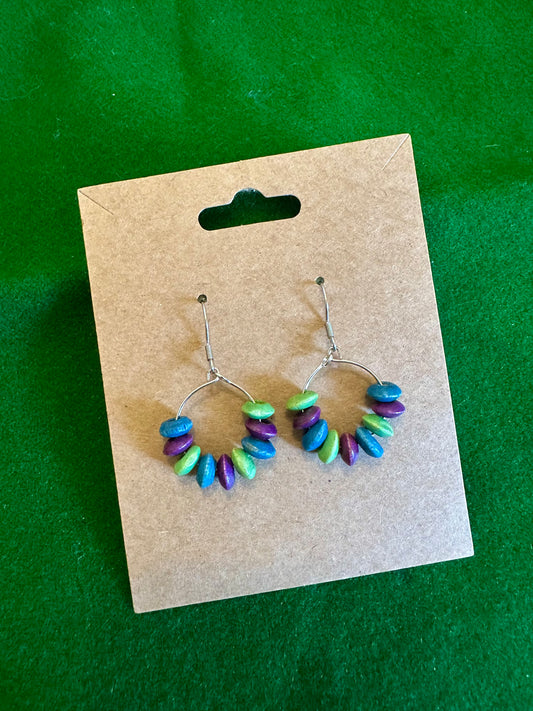 Multicoloured Loop Earrings